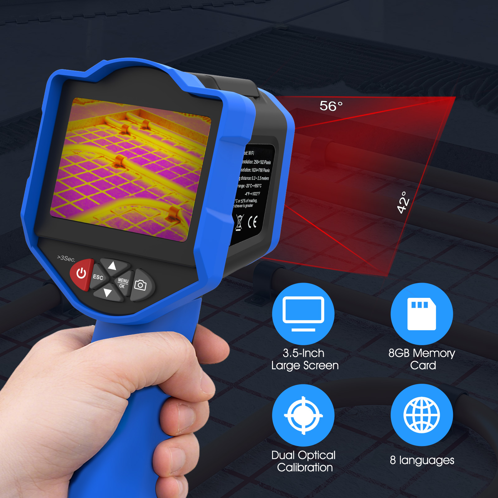 HoldPeak Wärmebildkamera 256x1 – Thermal Imaging Camera 256X192 Bewertung und Preis